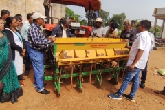 Demonstration of seed drill under in-service trg